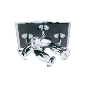 Searchlight Comet - Aufbaustrahler 4L - 23 x 23 x 12 cm - schwarz und chrom