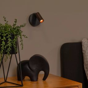 Lucide Toni - wiederaufladbare Wandleuchte - Ø 8,1 x 12,4 cm - 2W dimmbare LED inkl - Kaffee