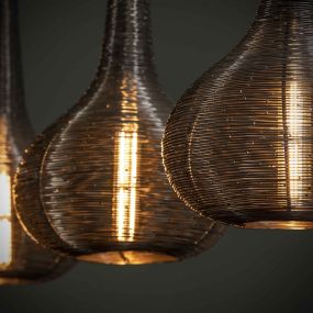 Vico Wire Cone - Hängeleuchte 3L - 115 x 26 x 150cm - silber