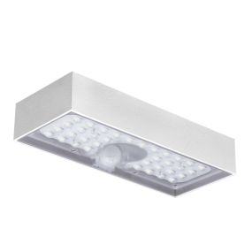 Century Italia Domino - solarbetriebene Außenwandleuchte mit Sensor - 9,7 x 4,3 x 23 cm - 6W LED inkl. - IP65 - weiß