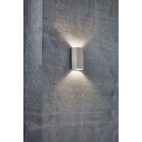 Nordlux Rold Round - Außenwandleuchte - 9 x 16 x 5,5 cm - 2 x 5W LED inkl. - IP54 - taupe
