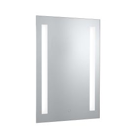 Searchlight Badezimmerspiegel - Spiegel mit Beleuchtung - 50 x 70 cm - 5W LED inkl. - IP44 - silber