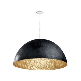 Faro Magma - Pendelleuchte - Ø 70 x 32,5 cm - schwarz und goldglänzend