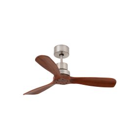 Faro Mini Lantau - Deckenventilator mit Fernbedienung - Ø 106 cm - braun und nickel
