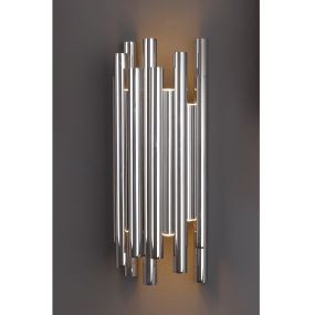 Maxlight Organic - Wandleuchte - 10 x 19 x 43 cm - 8 x 1W LED inkl. - Chrom