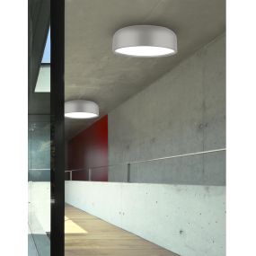 Nova Luce Perleto - Deckenleuchte - Ø 48 x 15 cm - grau und weiß