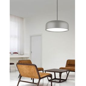 Nova Luce Perleto - Pendelleuchte - Ø 48 x 133 cm - grau