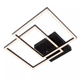 Lucide Arianne - Deckenleuchte - 58 x 35,5 x 6,5 cm - 23W LED inkl. - einstellbare Lichtfarbe - schwarz