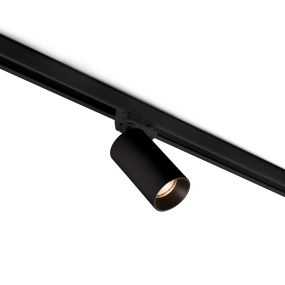 Faro Stan – schienenstrahler mit COB-LED – 3-Phasen-Schienensystem – Ø 6 x 10 cm – 12W LED inkl. – mattschwarz