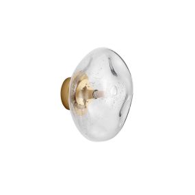 Nova Luce King - Wandleuchte - Ø 22 x 14 cm - Messing Gold und Transparent