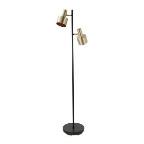 Artdelight Twinkle - stehlampe - Ø 28 x 150 cm - schwarz und mattgold