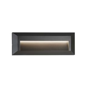 Searchlight Ankle - Wandeinbauleuchte - 23 x 2,7 x 8 cm - 1,7W LED inkl - IP65 - dunkelgrau
