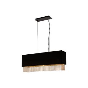 Searchlight Fringe - Pendelleuchte - 80 x 22 x 150 cm - schwarz