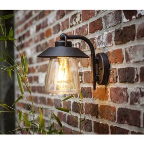 Lutec Cate - Außenwandleuchte - 17 x 22 x 20 cm - IP44 - antikschwarz