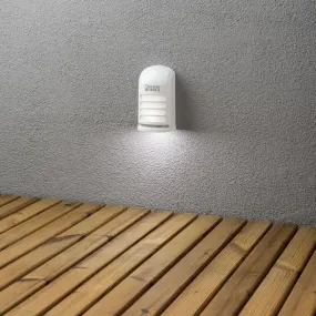Konstsmide Prato - Außenwandleuchte mit Batterie - 7,3 x 5 x 13 cm - IP54 - Weiß