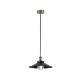 Faro Marlin - Hängeleuchte - Ø 30 x 19 cm - schwarz und gold