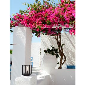 Nova Luce Zest - Sockellampe - 20 x 20 x 29 cm - IP54 - dunkelgrau