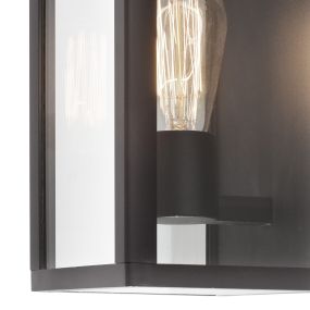 Nova Luce Zest - Außenwandleuchte - 17 x 18 x 28 cm - IP54 - dunkelgrau