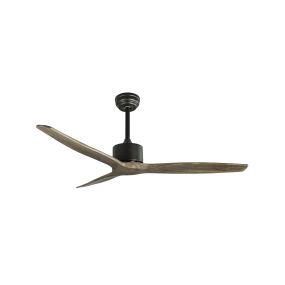 Nova Luce Vento - Deckenventilator mit Fernbedienung - Ø 132 x 45 cm - braun und mattschwarz