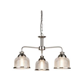 Searchlight Bistro II - Pendelleuchte - Ø 56 x 88 cm - satiniert silber