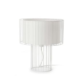 Faro Linda - Tischleuchte - Ø 40 x 47 cm - weiß und beige