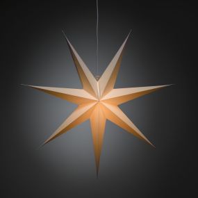 Konstsmide Weihnachtsbeleuchtung - Papier 7-Sterne - 78 x 13,5 x 78 cm - weiß