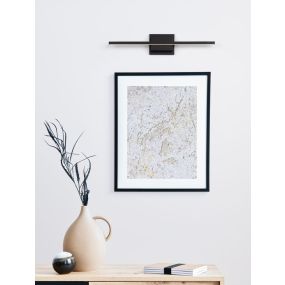 Nova Luce Azure - wandleuchte - 6,9 x 11,8 x 60 cm - 12,5W LED inkl. - sand ­schwarz