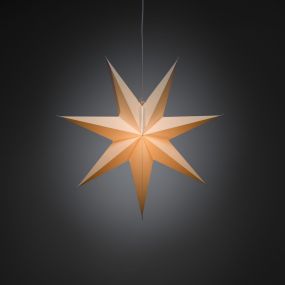Konstsmide Weihnachtsbeleuchtung - Papier 7-Sterne - 60 x 12,5 x 60 cm - weiß