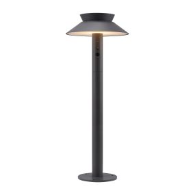 Nordlux Justina - solarbetriebener Gartenpfosten mit Bewegungsmelder auf Erdspieß - Ø 23 x 60 cm - 5W LED inkl. - IP44 - anthrazit