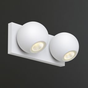 Maxlight Goal - Wandleuchte - 20 x 10 x 8 cm - 2 x 4W LED inkl. - IP54 - weiß