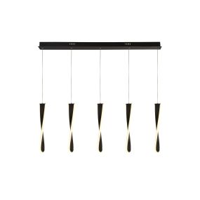 Searchlight Paddle - Pendelleuchte - 120 x 8 x 140 cm - 55W dimmbare LED inkl - mattschwarz