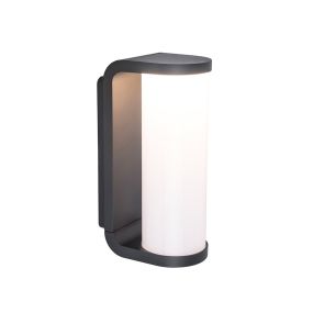 Lutec Adalyn - Außenwandleuchte - 7 x 10 x 20 cm - 10W LED inkl. - IP44 - dunkelgrau