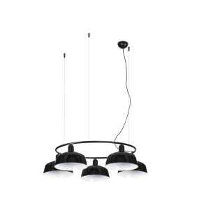 Faro Tatawin M - Pendelleuchte - Ø 96,6 x 100 x 210 cm - schwarz satiniert und schwarz glänzend