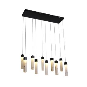 Searchlight Moonbeam - Pendelleuchte - 93 x 25 x 150 cm - 56W dimmbare LED inkl. - schwarz