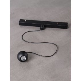 Nova Luce Ultra Slim - Schiene Pendelleuchte - 19,5 x 3,4 cm - 12W LED inkl. - warmweiße Lichtfarbe - schwarz