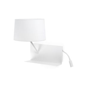 Faro Handy - Wandleuchte mit Schalter und USB-Anschluss - 33 x 27 x 55,5 cm - 3W LED inkl. - matt weiß