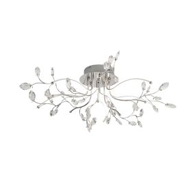 Searchlight Willow - Deckenleuchte - Ø 73 x 23 cm - 20W dimmbare LED inkl - Chrom und transparent