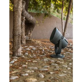 Nova Luce North - Bodenspot - 20 cm - 18W LED inkl - IP65 - dunkelgrau