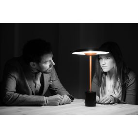 Faro Hoshi - Tischleuchte - Ø 26 x 40 cm - 12W dimmbare LED inkl - schwarz und kupfer
