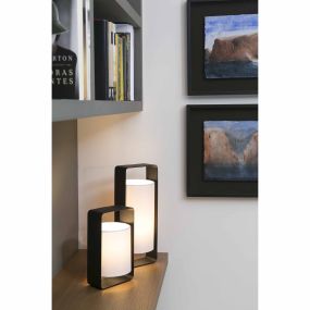 Faro Lula - Tischleuchte - 16 x 15 x 27 cm - schwarz und weiß