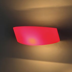 Maxlight Parete - Wandleuchte - 25 x 15 x 12 cm - rot und chrom