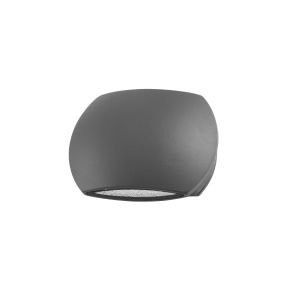 Nova Luce Como - Außenwandleuchte - 15 x 7 x 11 cm - 2 x 3W LED inkl. - IP54 - dunkelgrau