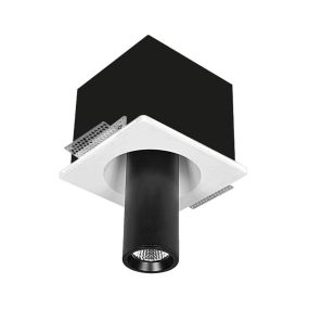 Nova Luce Giacomo - Einbaustrahler - 155 x 155 mm, 158 x 158 mm Einbaumaß - schwarz und weiß