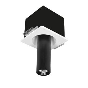 Nova Luce Giacomo - Einbaustrahler - 155 x 155 mm, 158 x 158 mm Einbaumaß - schwarz und weiß