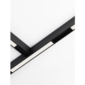 Nova Luce Buxton L - magnetische Schienensystemleuchte - 40,2 x 3,5 x 5,2 - 22W dimmbare LED inkl. - warmweiße Lichtfarbe - schwarz