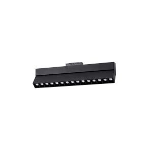 Nova Luce Buxton L - Leuchte für Magnetschienensystem - 40,7 x 3,4 x 11,6 cm - 22W dimmbare LED inkl. - schwenkbar - sandschwarz