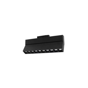 Nova Luce Buxton L - Leuchte für Magnetschienensystem - 27,4 x 3,4 x 11,6 cm - 15W dimmbare LED inkl. - schwenkbar - sandschwarz