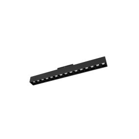 Nova Luce Buxton L - Leuchte für Magnetschienensystem - 40 x 3,5 x 5,1 cm - 22W dimmbare LED inkl. - Sand schwarz