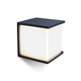 Lutec Box Cube - Außenwandleuchte - 16 x 17 x 16 cm - IP44 - dunkelgrau