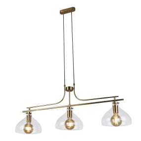 Searchlight Margarita - Pendelleuchte - 110 x 120 cm - Messing und transparent